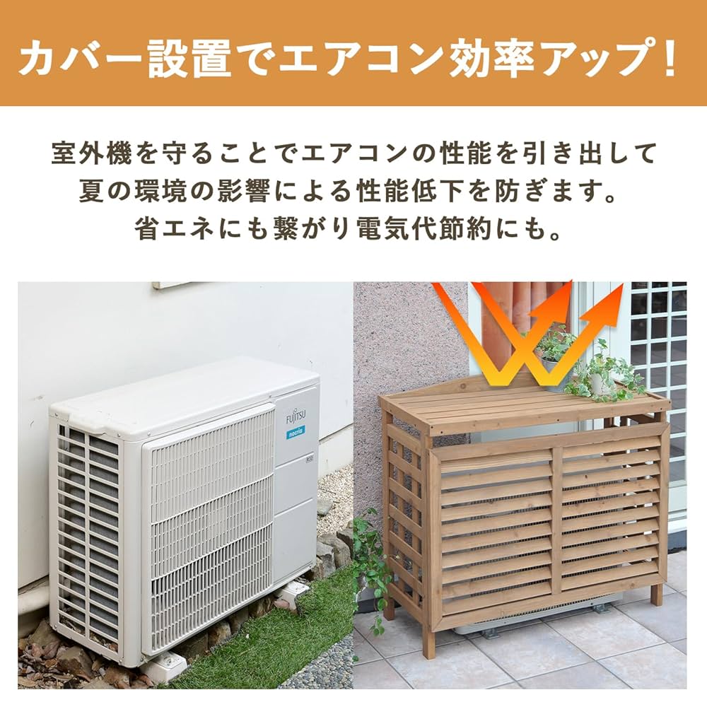 エアコン室外機カバー 幅95×奥行39×高さ87cm エアコンガード Amazon | ガーデンマスター(Gardenmaster) エアコン室外機カバー